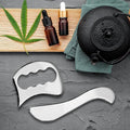The Steel Gua Sha - Professional 2-Piece Stainless Steel Facial & Body Massage Set